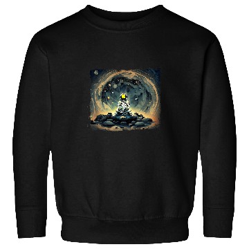 Discover Meditating Astronaut Galaxy Spaceman Astronomer Cosmos Sweatshirts