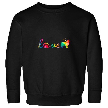 Discover Love Border Collie Tie Dye Paw Mom Dad Sweatshirts