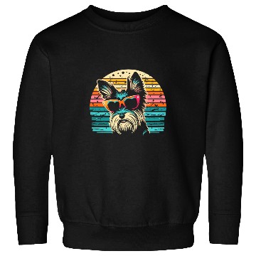 Discover Yorkie Terrier Retro Sunset vintages Yorkshire Sweatshirts