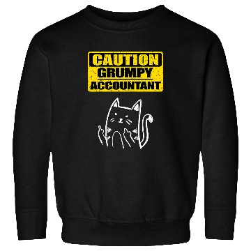 Discover Working Caution Grumpy Accountant Colleague Sarcastic Cat Sweatshirts