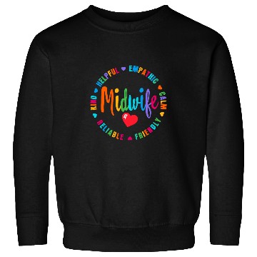 Discover Retro Doula Birthing Support Women Baby Catcher Midwife Sweatshirts