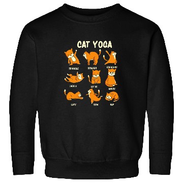 Discover Yoga cats gymnastics kittens Sweatshirts