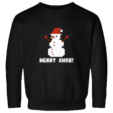 Discover Merry xmass 8 Bit Pixelated Pixel Ugly Christmas Snowman Sweatshirts