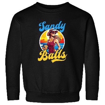 Discover Sandy Balls Design Beach Volleyball Sweatshirts