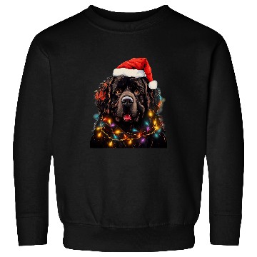 Discover xmass Newfoundland Dog Tangled Christmas Lights 2 Sweatshirts