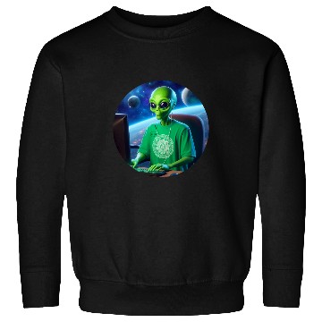 Discover Alien programmer Elite Coder Software Engineering Guru Sweatshirts