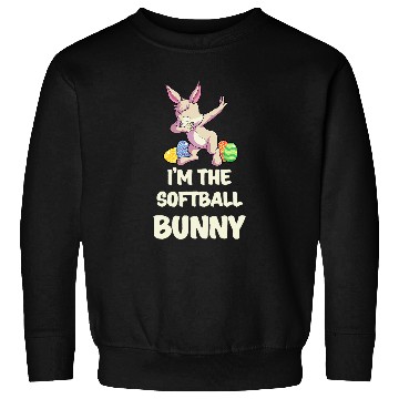 Discover Softball Bunny Matching Family Group Easter Party Sweatshirts