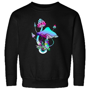 Discover Mushroom Eye Art Goa Psy Trance Sweatshirts