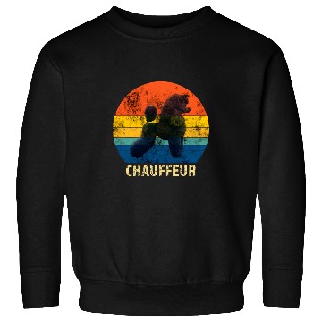 Discover Poodle Chauffeur Retro Circle Dog Owner Sweatshirts