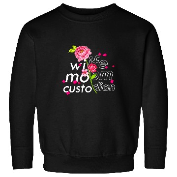 Discover Wife Mom Custodian Cute Mothers Day Floral Janitor Sweatshirts