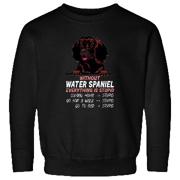 Discover without Water Spaniel dog everything is stupid Sweatshirts