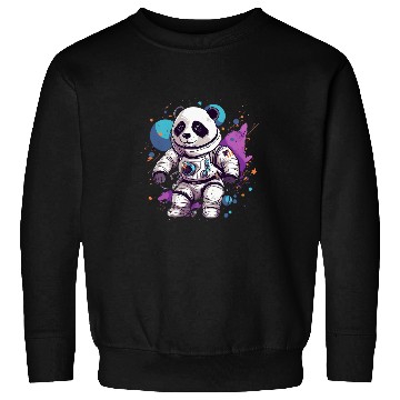 Discover Panda Astronaut Floating Through Outer Space Pandas 2 Sweatshirts