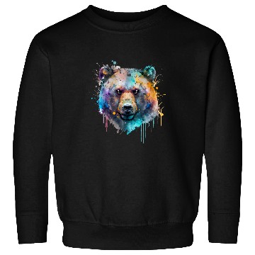 Discover Mobile phone case colourful bear brown bear watercolour painting Sweatshirts