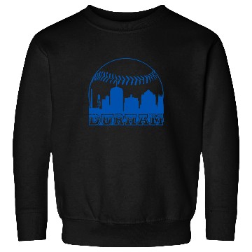 Discover vintages Durham NC Cityscape Baseball Sweatshirts