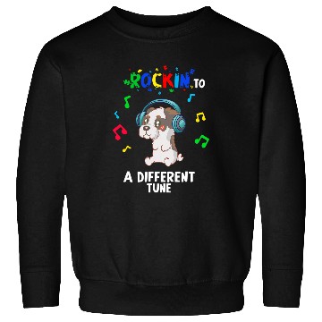 Discover Rockin to a Different Tune Autism Warrior 21 Sweatshirts