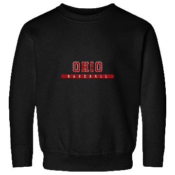 Discover Ohio Baseball Red vintages Text Sweatshirts