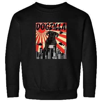 Discover Retro Dogzilla Japanese Dog Italian Course Sweatshirts