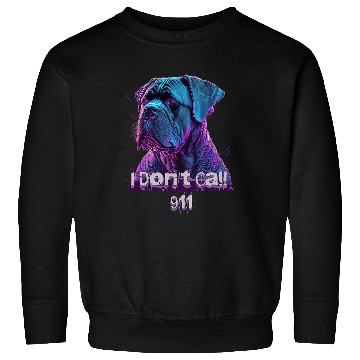 Discover Retro Futuristic Synthwave Cane Corso I Dont Call 911 Sweatshirts