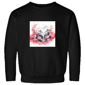 Discover Zen Harmony Blossom Ballet in Nihons Ethereal Glow Sweatshirts