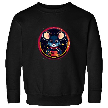 Discover Mouse in Space Cute Galaxy Astronaut Animals Sweatshirts