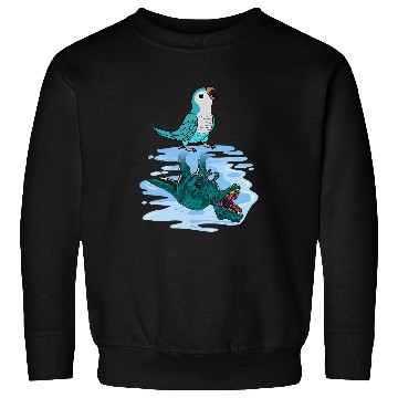 Discover Parrot 2T Rexs Reflection I Blue Monk Parakeet Quaker Sweatshirts
