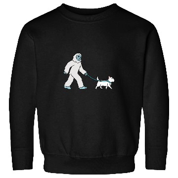 Discover yetis Walking Westie Cryptozoology Dog Sweatshirts