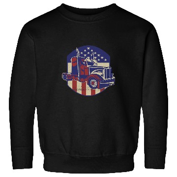 Discover american truck driver us trucker semi truck Sweatshirts