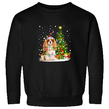 Discover xmass Tree Santa Cavalier King Charles Spaniel Dog Christmas Sweatshirts