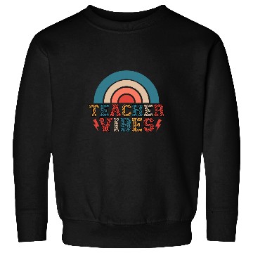 Discover Teacher Leopard Print Rentro Vintage Sweatshirts