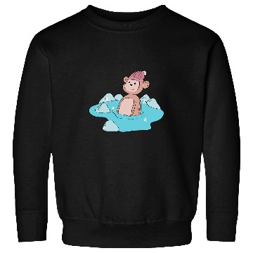 Discover Monkey Ice Bathing Trend Hobby Sweatshirts