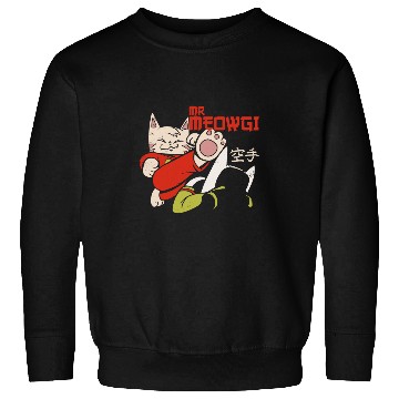 Discover Funny Mr Meowgi Karate Cat Meow design Sweatshirts