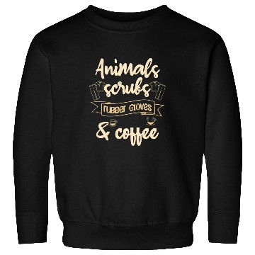 Discover Animals Scrubs Rubber Gloves Coffee Sweatshirts