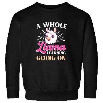 Discover Funny School Learning Llama Pun Teacher Student Joke Sweatshirts