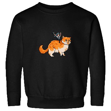 Discover Tabby Red Cat Pilot Riding Aviation Flight Crew Fantasy Sweatshirts