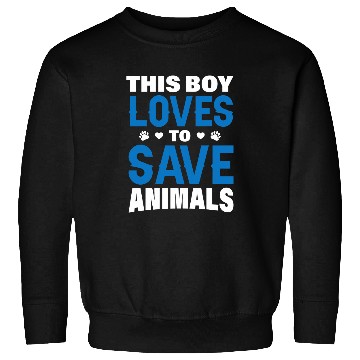 Discover This Boy Loves To Save Animals Sweatshirts