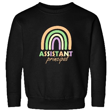 Discover Assistant Principal Rainbow Funny Job Title School Worker 1 Sweatshirts