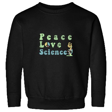 Discover Peace Love Science Microscope Design Science Teacher Sweatshirts
