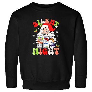 Discover Retro Silent Night ICU nurses Christmas Intensive Care Unit Sweatshirts
