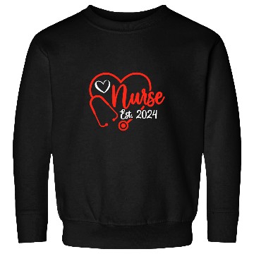 Discover Registered nurses 2024 RN nurses Est2024 Nursing Student Sweatshirts