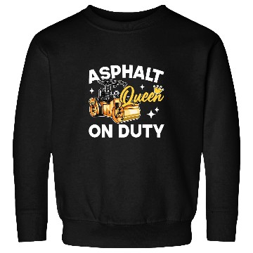 Discover Asphalt Queen On Duty Paving Road Construction Road Worker Sweatshirts