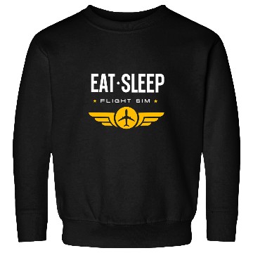 Discover Eat Sleep Flight Sim Simulator Pilot Sweatshirts