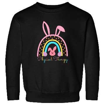 Discover Cute Rainbow Physical Therapy Easter Day Physical Therapist Sweatshirts