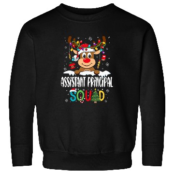 Discover Assistant Principal Squad Reindeer School Worker Christmas Sweatshirts