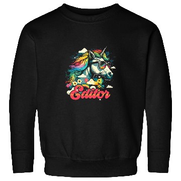 Discover Rainbow Unicorns Editor 2Editing Sweatshirts