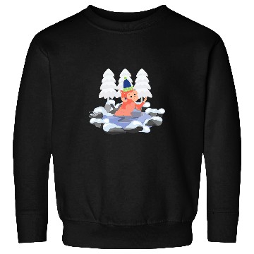 Discover Monkey Ice Bathing Winter Refreshing Bath Sweatshirts
