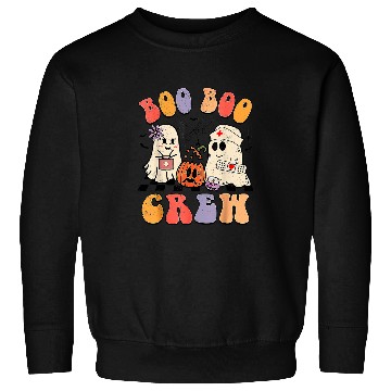 Discover Halloween Boo Boo Crew nurses ghosts Scared Mummy Sweatshirts