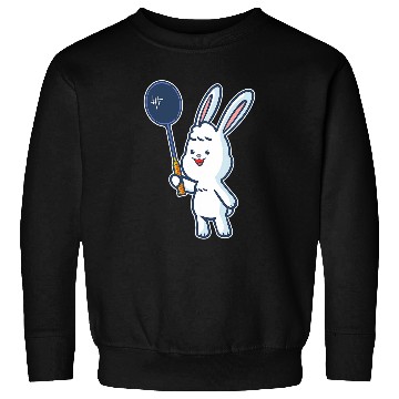 Discover Badminton and shuttlecock player rabbit Sweatshirts