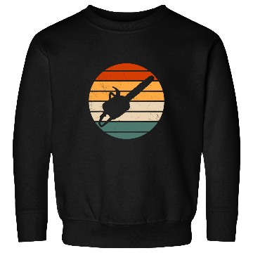 Discover Retro Chainsaw Design Woodcutter Forest Worker Forestry Sweatshirts