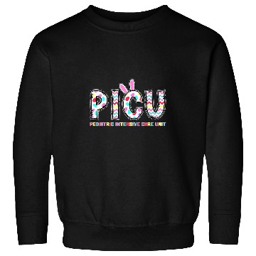 Discover PICU Pediatric Intensive Care Unit nurses Bunny Easter Sweatshirts