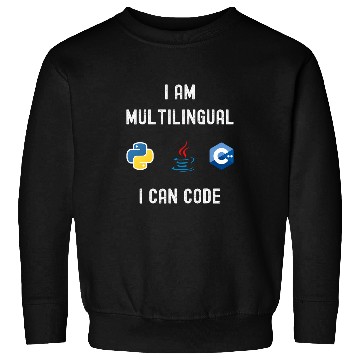 Discover Funny Nerdy I am Multilingual I Code Computer Programmer Sweatshirts